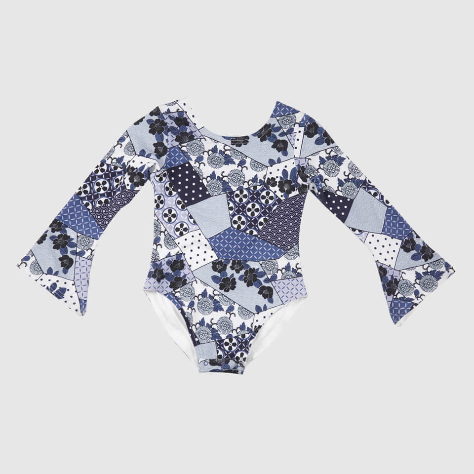 Bell sleeved leotard - Blossom Patch