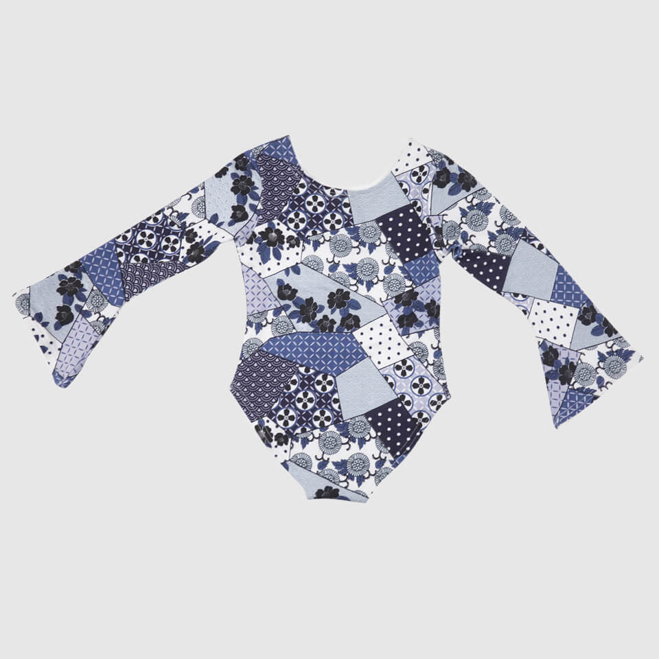 Bell sleeved leotard - Blossom Patch